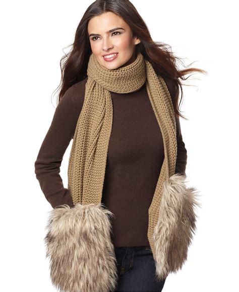 fur scarf michael kors|Michael Kors scarf women.